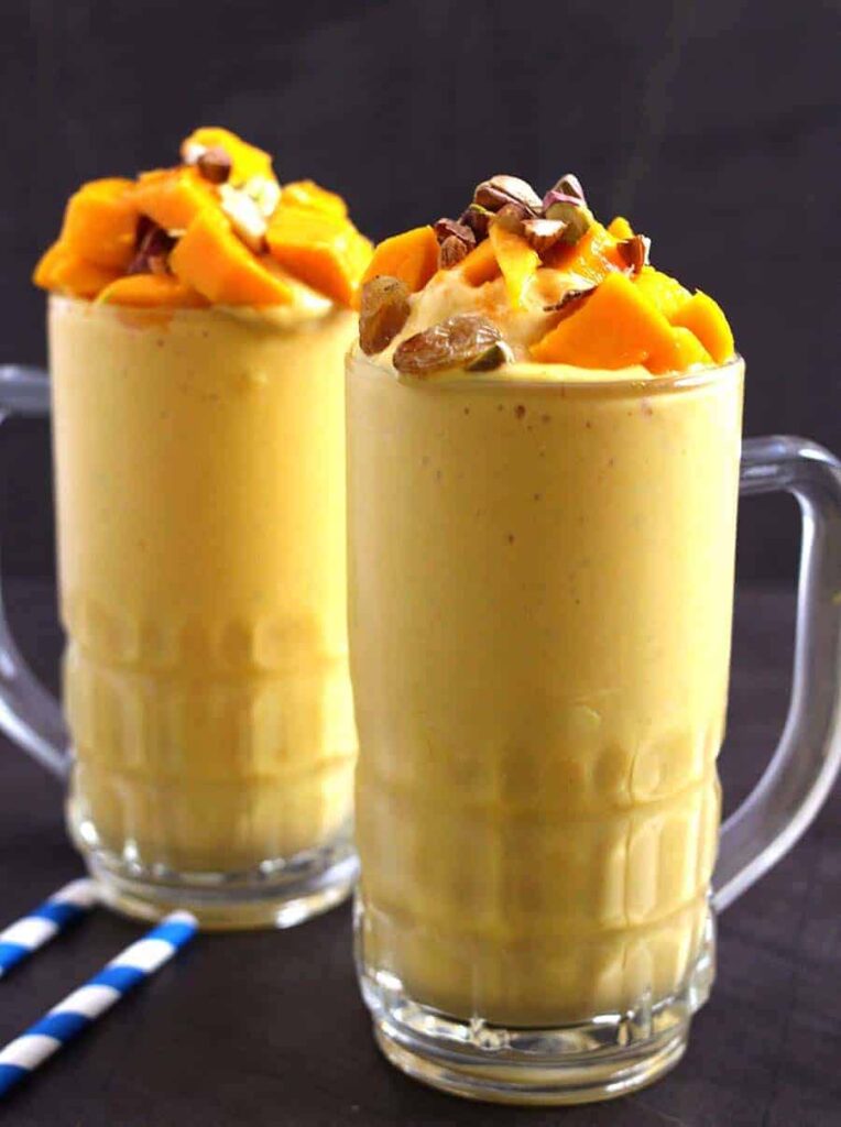 mango lassi with ice cream