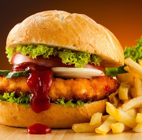 veg burger with french fry 0